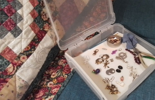 In progress jewelry making box