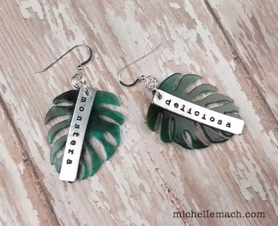 Monstera Deliciosa Earrings